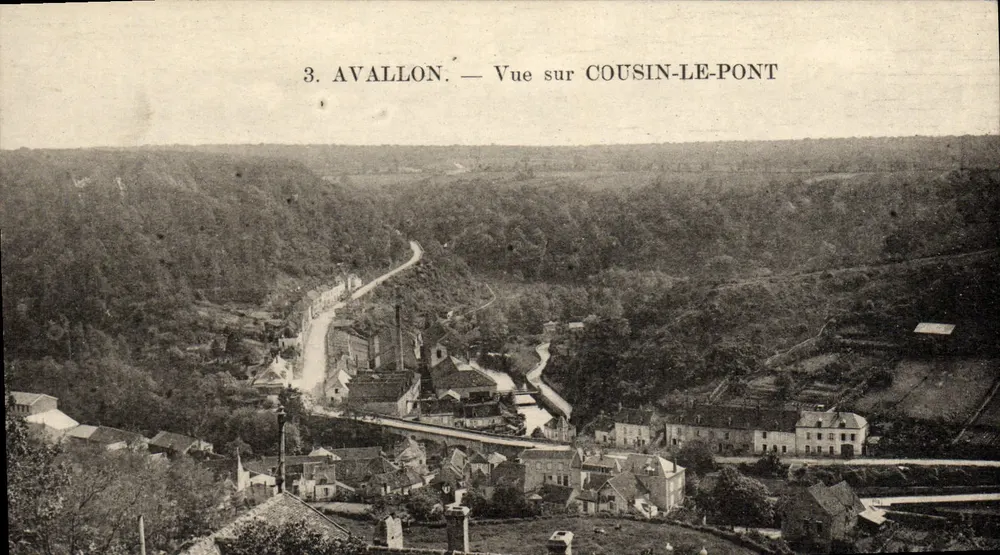 Avallon — Vista de Cousin-le-Pont — Editor no identificado, n° de serie 3 - Anverso