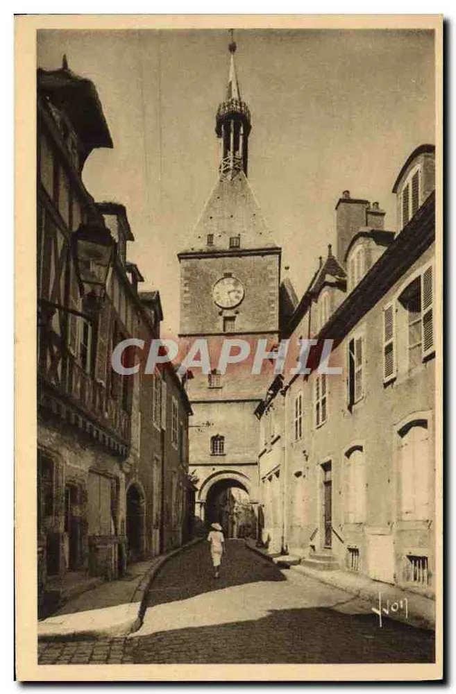 Avallon — Tor und Uhrenturm — Les Éditions d'Art Yvonne - Vorderseite