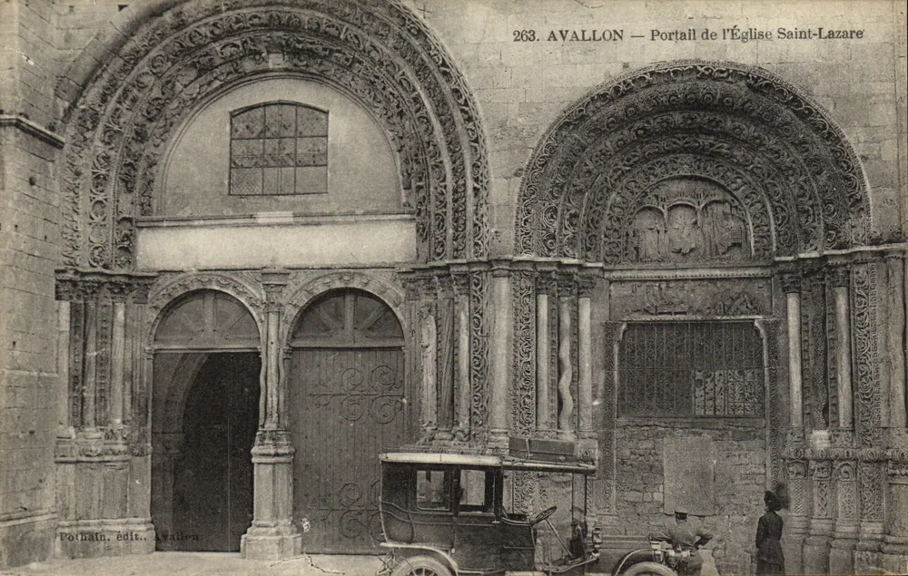 Avallon — Portal der Kirche Saint-Lazare — Portrain, Verlag Avallon, n° 263 - Vorderseite