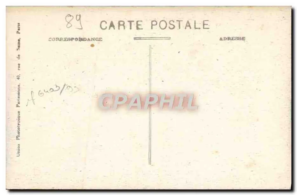 Chablis (Yonne) — Vista Geral — Union Phototypique Perinienne, Paris - Verso
