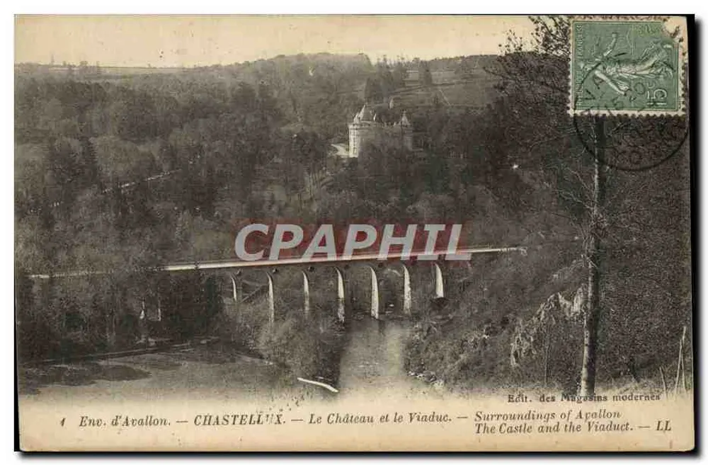 Avallon — Schloss und Viadukt — Éd. des Magasins modernes - Vorderseite