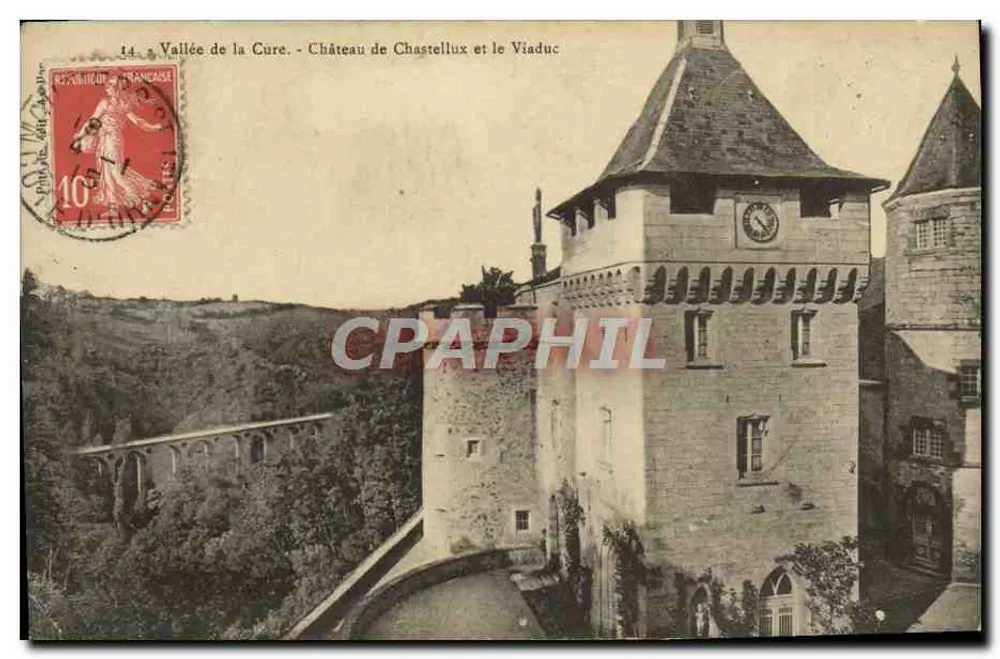 Tal der Cure — Schloss Chastellux und der Viadukt — Verlag nicht sichtbar, Nr. 14 - Vorderseite