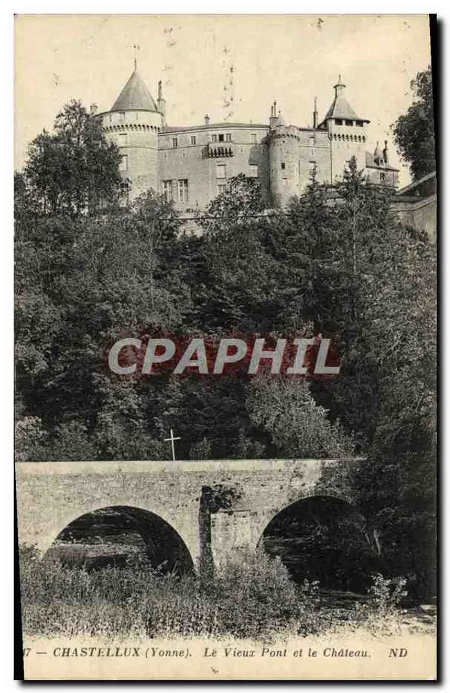 Chastellux (Yonne) — Der Alte Brücke und das Schloss — n°7 - Vorderseite