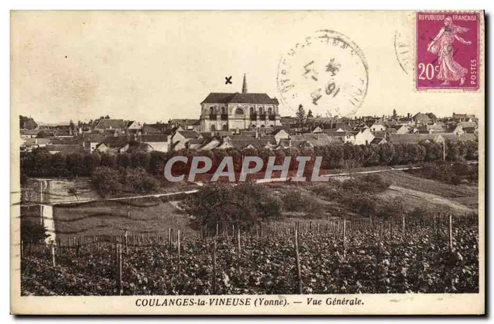 Coulange-la-Vineuse (Yonne) — Vista Geral — editor desconhecido, número de série não visível - Frente
