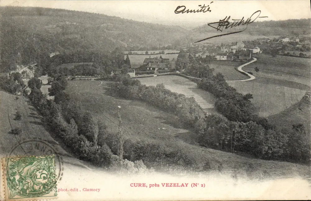 Cure, perto de Vézelay — vista panorâmica — fot-editora Clamecy (N° 2) - Frente
