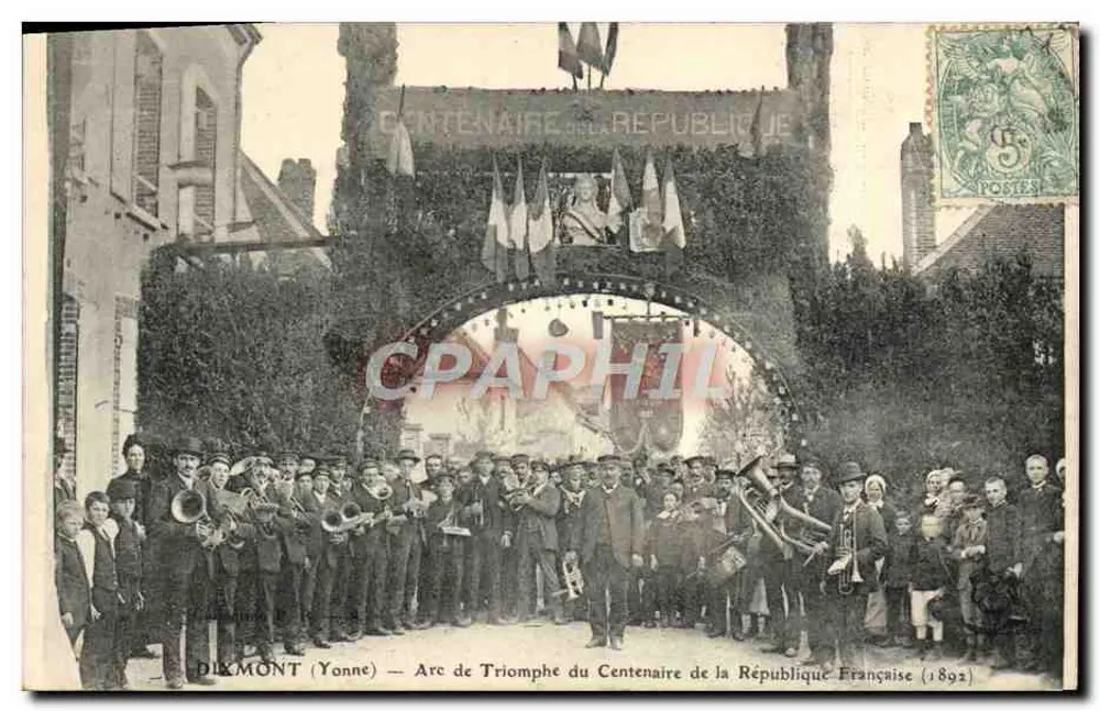 Dixmont (Yonne) — Triumphbogen zum 100. Jubiläum der Französischen Republik (1892) - Vorderseite