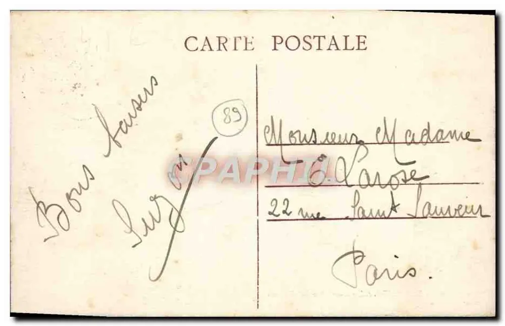 FLEURY — Vista Panorâmica — M. Laroche, Yonne - Verso