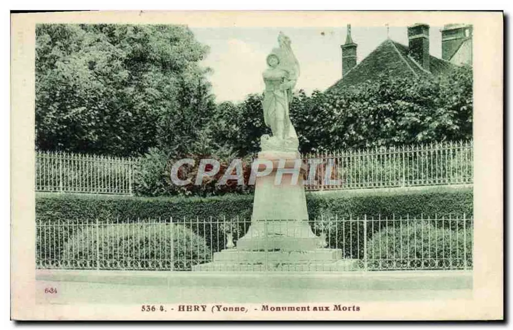 Héry (Yonne) - Monumento a los Muertos — n° 536 4 - Anverso