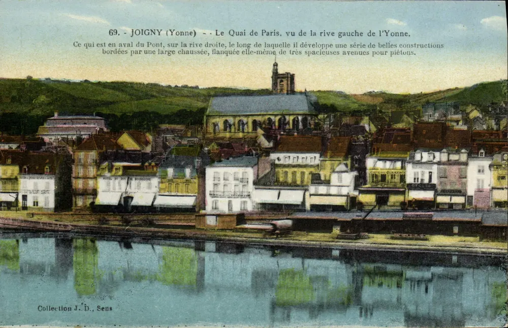 Joigny (Yonne) — Der Quai von Paris von der linken Seite des Yonne gesehen — Sammlung J.D. Sens - Vorderseite