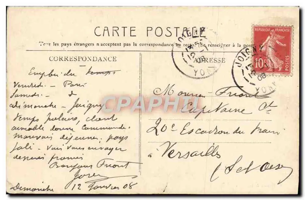 Joigny — Vista geral — Coleção J. D., Sens - Verso