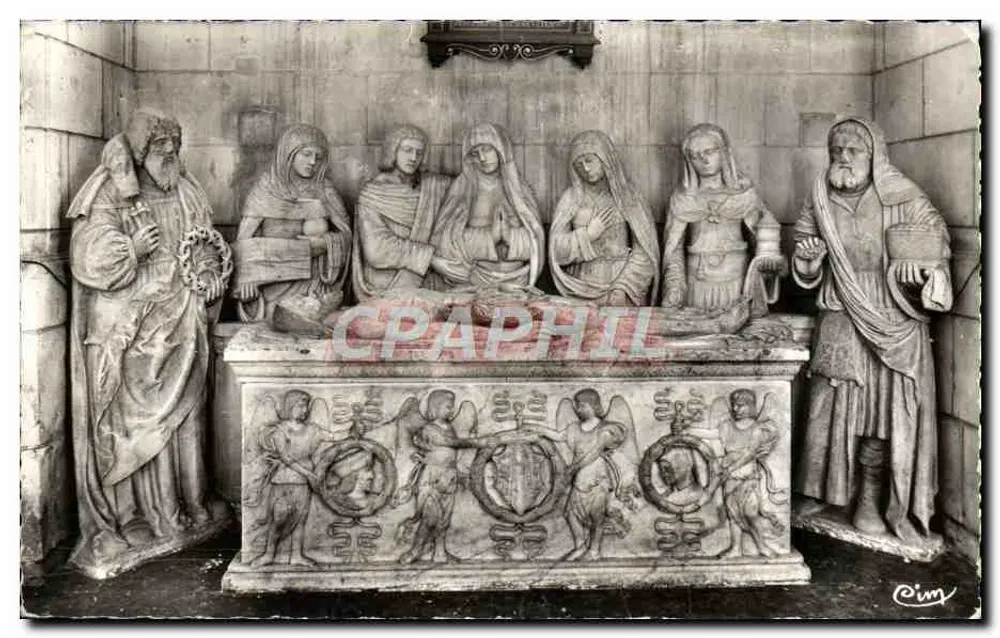 Joigny (Yonne) — Innenansicht der Kirche St-Jean — Die Beisetzung im Sarg - Vorderseite