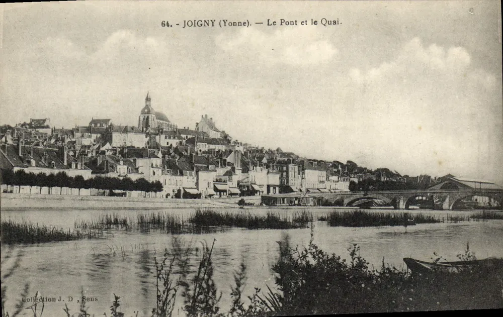 Joigny (Yonne) — O Ponte e o Cais — Coleção J. D., Sens - Frente