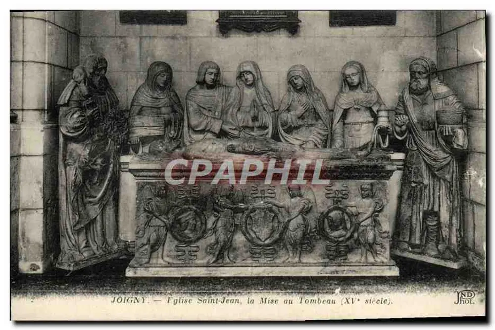 Joigny — Kirche Saint-Jean, die Beisetzung im Sarg (15. Jahrhundert) — JND Phot. - Vorderseite