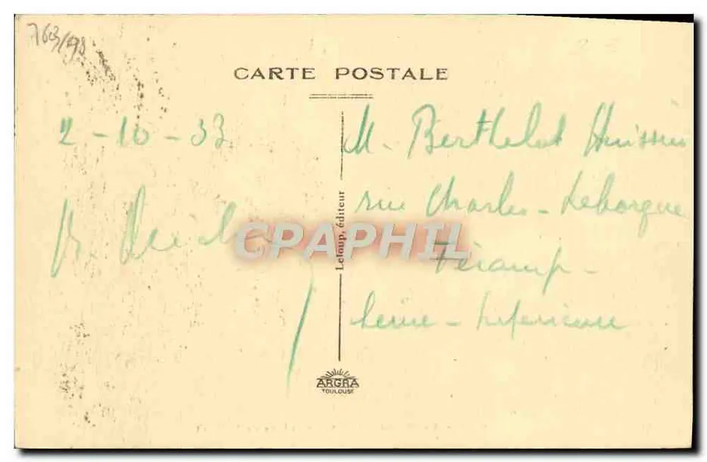 Vale do Meuse — Vista Geral de JOIGNY — editada por Léonp, Toulouse - Verso