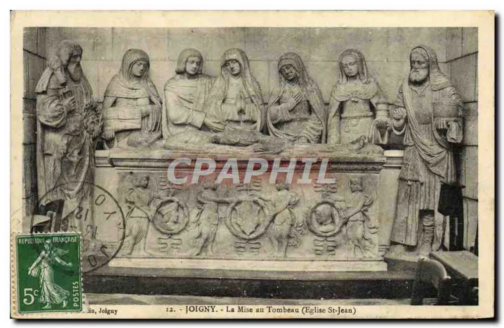 Joigny - A Sepultura no Túmulo (Igreja de São João) — editor desconhecido, n° 12 - Frente