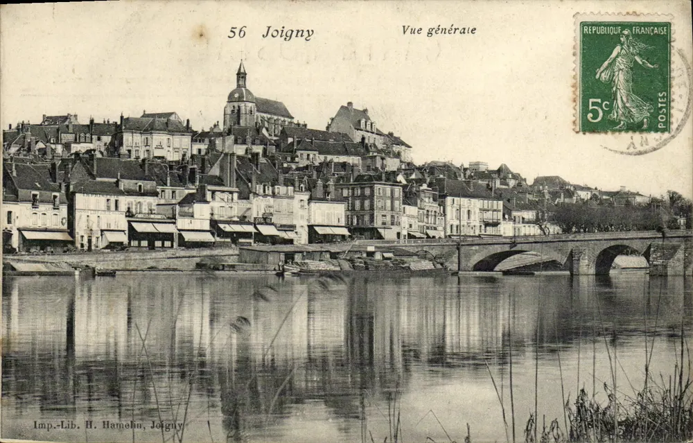 Joigny — Vista geral — Imp.-Lib. H. Hamelin, Joigny - Frente
