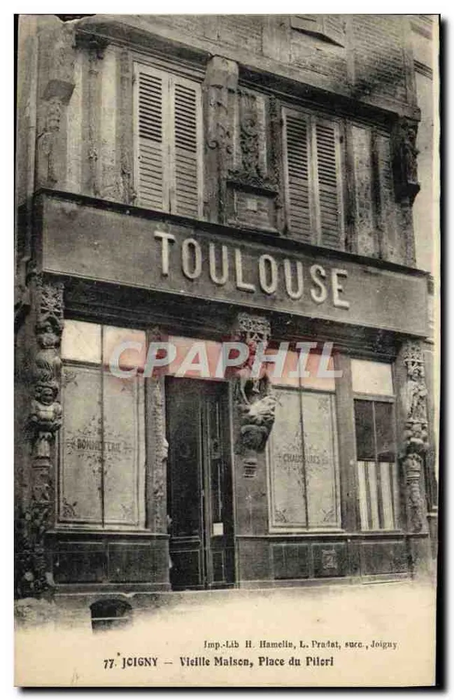 Toulouse — Buchhandlung in Toulouse, Place du Pileri — Imp. Lib. H. Hamelin, L. Pradat, surc., Joigny - Vorderseite