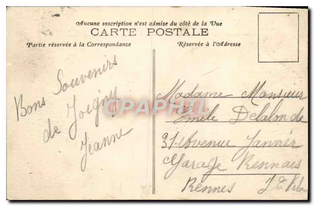 Joigny (Yonne) — Der Kai von Paris, gesehen von der linken Uferseite der Yonne — Sammlung J.D. Sens - Rückseite