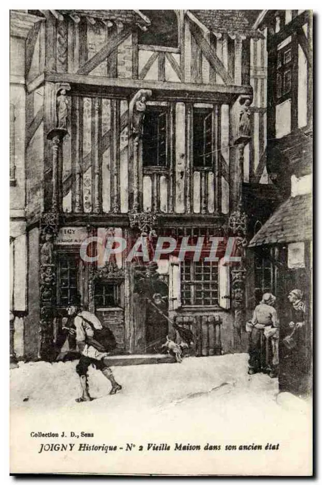 Joigny Historisch - Nr. 2 Altes Haus in seinem ursprünglichen Zustand — Sammlung J. D., Sens - Vorderseite