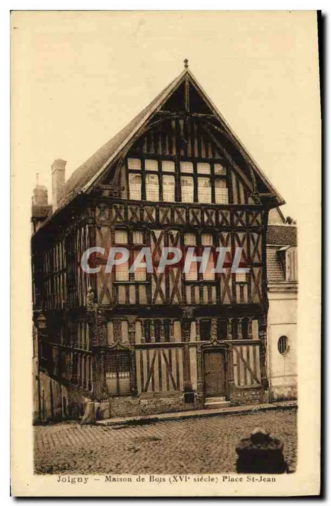 Joligny — Holzhaus (16. Jahrhundert) — Place St-Jean — Impr. Henri BASTYAU & Cie, Dijon - Vorderseite