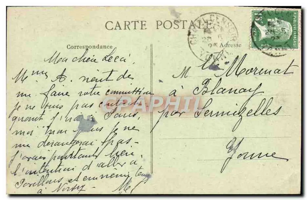 Lucy-sur-Yonne — Schloss Faulin — Tor der alten Kapelle — Renaissance-Zeit — Ed. Salin, Verlag - Rückseite