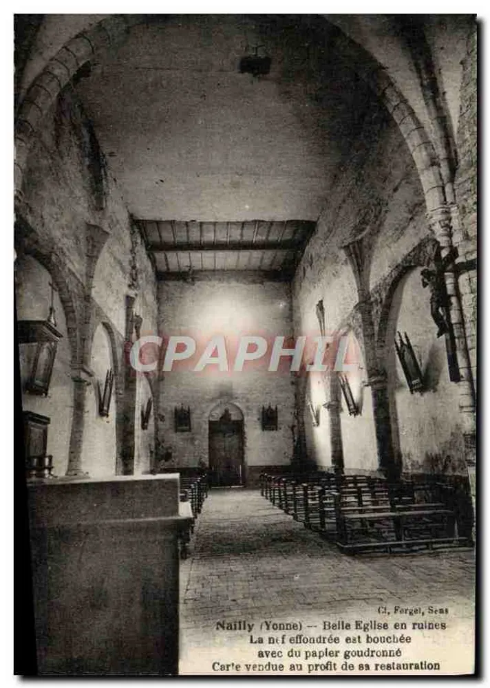Nailly (Yonne) — Bela Igreja em Ruínas — Cl. Forge, Sens - Frente