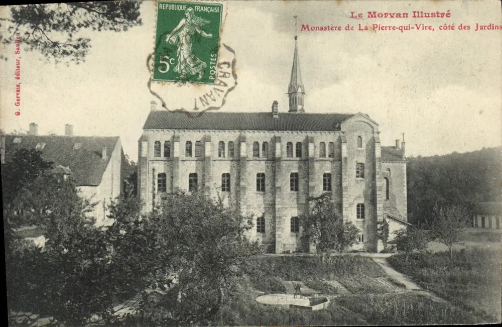 Kloster La Pierre-qui-Vire, Seite der Gärten — Le Morvan Illustré, Verlag G. Gervaux, Saalge - Vorderseite