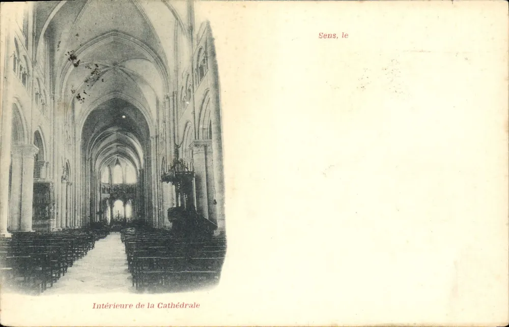 Sens — Interior da Catedral — Impressora de Sens - Frente