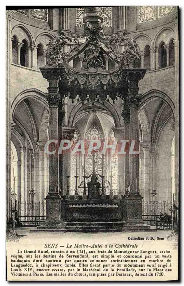 SENS — El Altar Mayor en la Catedral — Colección J. D., Sens - Anverso