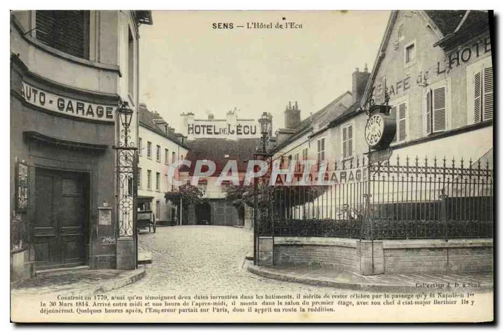 Sens — O Hotel de l'Écu — Editor não identificado, número de série não visível - Frente