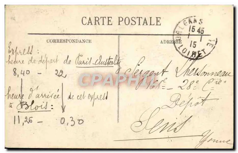 Sens — Kapelle und Berg Saint-Bon — Verlag Gambier, Nr. 119 - Rückseite
