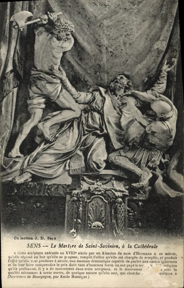 Sens — Das Martyrium des hl. Savinien, in der Kathedrale — Sammlung J. D. Seis - Vorderseite
