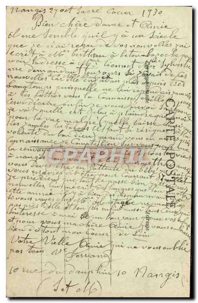 Sens — Das Martyrium des hl. Savinien, in der Kathedrale — Sammlung J. D. Seis - Rückseite