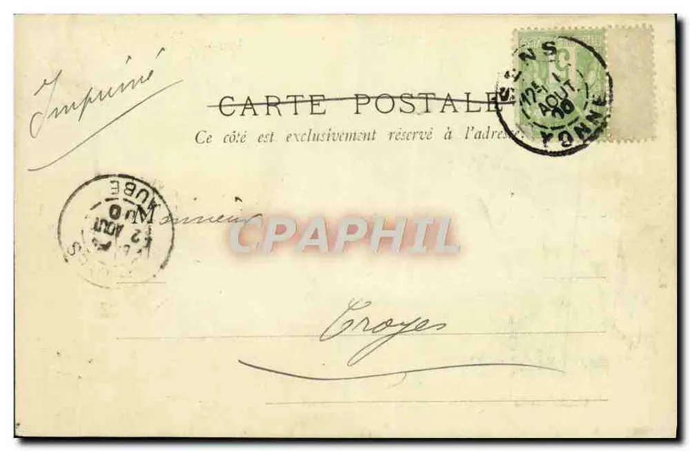 Catedral — Sens — B.F. Paris - Verso