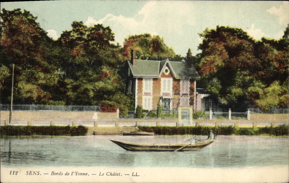 SENS — Margens do rio Yonne — Le Châtel — LL. — N° 112 - Frente