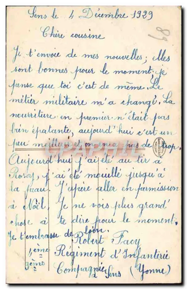 Sens — L'Hôtel de Ville — Édition Rebohl - Verso