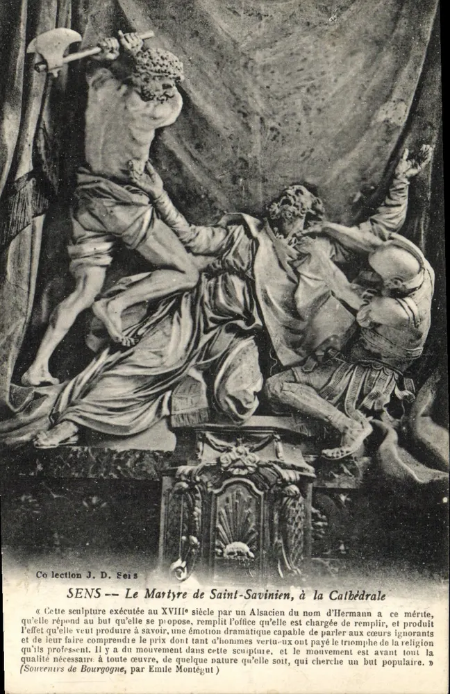 Sens — Das Martyrium des hl. Savinien in der Kathedrale — Sammlung J. D. Feis - Vorderseite