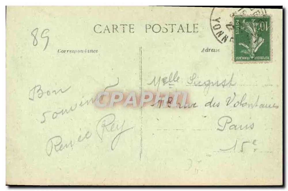 Sens — Das Martyrium des hl. Savinien in der Kathedrale — Sammlung J. D. Feis - Rückseite