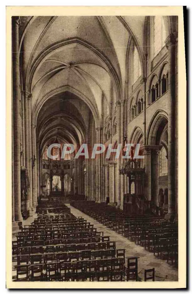 Sens — A Nave da Catedral — Editor Levé et Neudels Réimprimeur, Paris - Frente