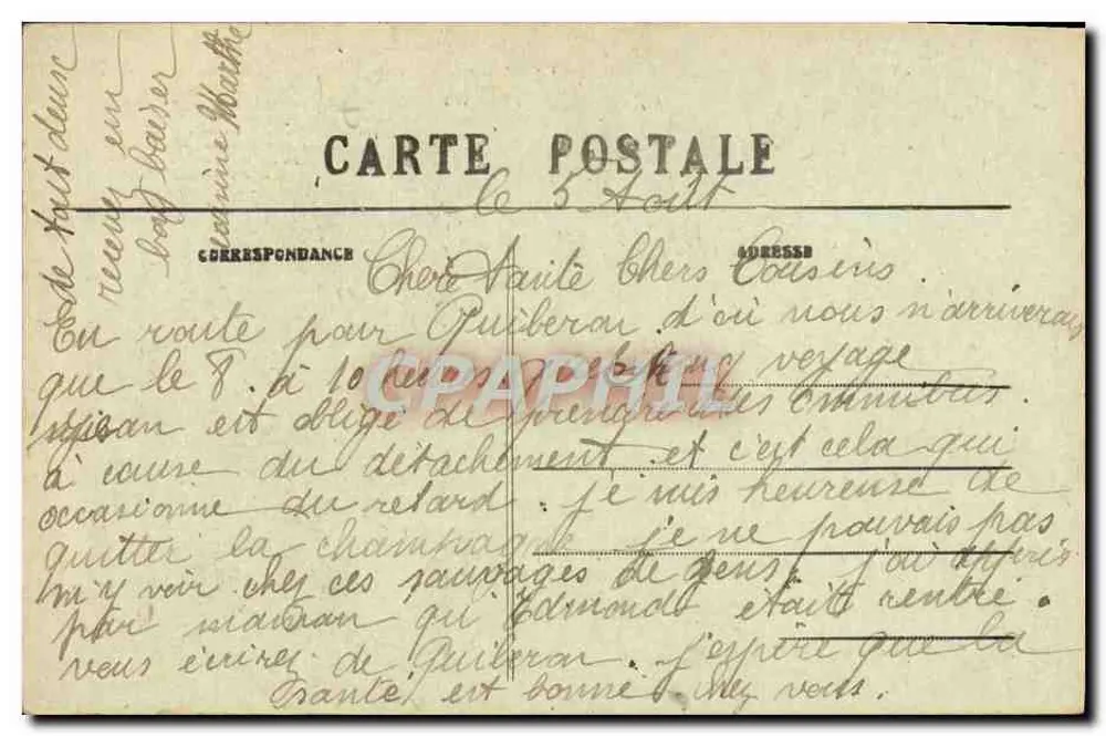 Sens — O Palácio Sinodal — editor desconhecido, número de série não visível - Verso
