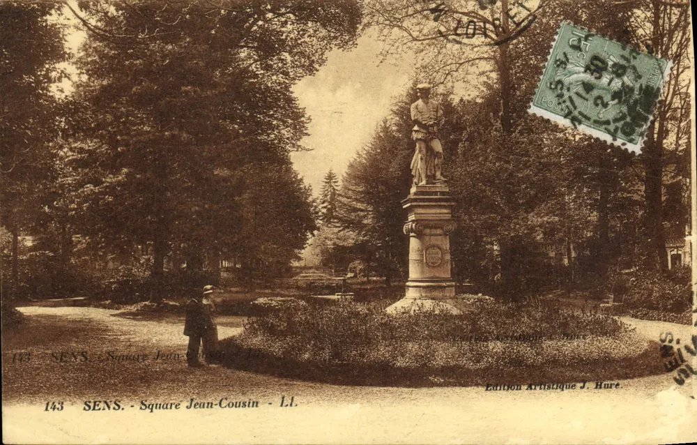Sens - Praça Jean-Coustin — Edição Artística J. Hure, n°143 - Frente