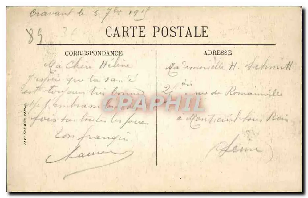 Sens — Palazzo Comunale — LL, n° 124 - Verso