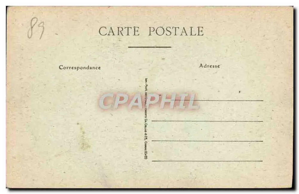SENS — Die Kathedrale — Das Portal des Mose — Poulain-Rocher, Verlag, Sens - Rückseite
