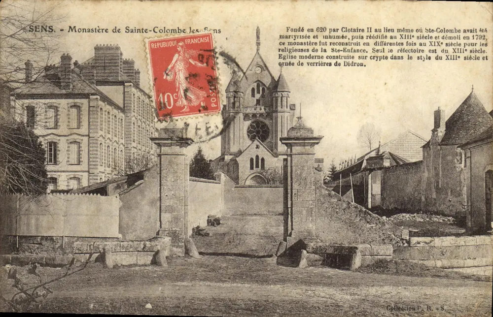 Sens - Mosteiro de Santa Colombe — editor desconhecido, número de série não visível - Frente