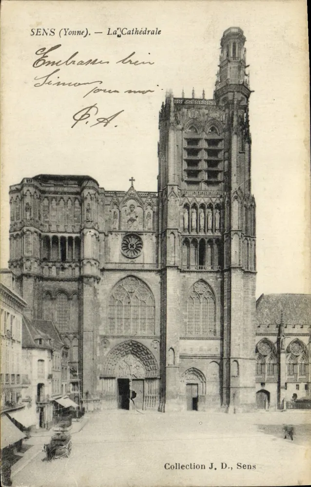 Sens (Yonne) — A Catedral — Coleção J. D., Sens - Frente