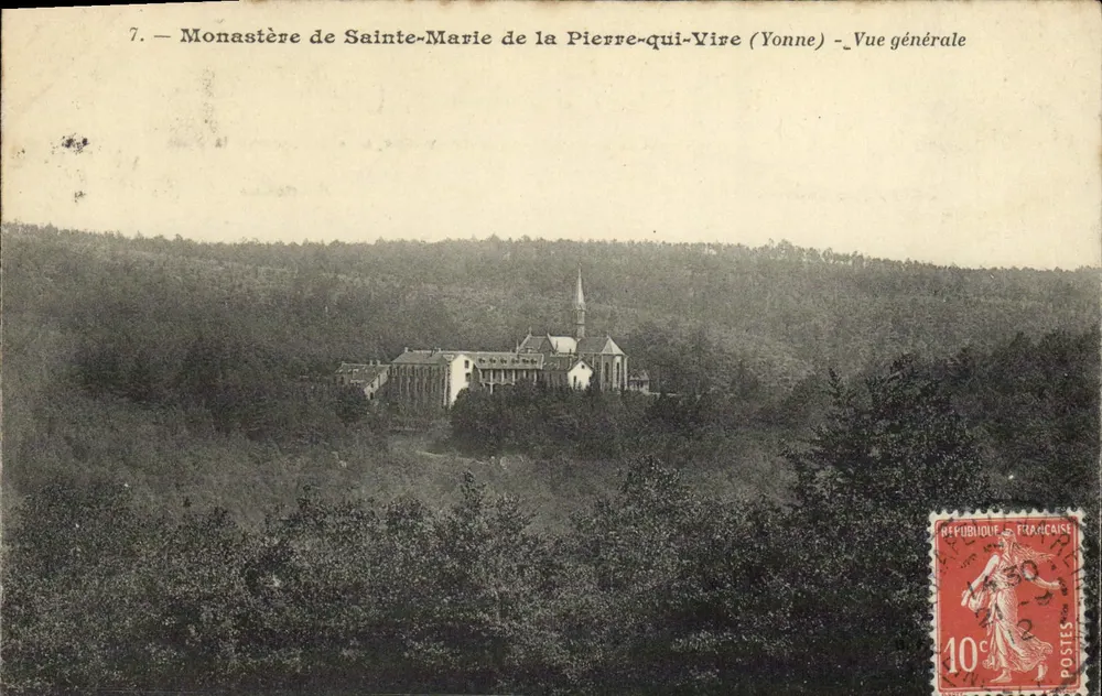 Abtei Sainte-Marie de la Pierre-qui-Vire (Yonne) — Allgemeiner Blick — Verleger unbekannt, Nr. 7 - Vorderseite
