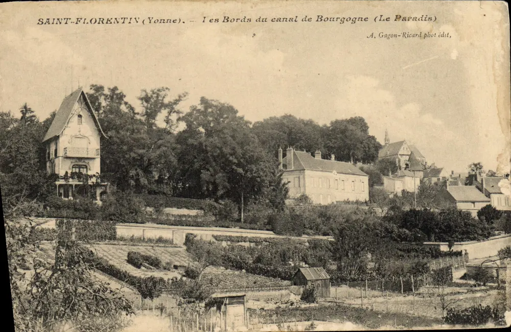 Saint-Florentin (Yonne) — Die Ufer des Burgunderkanals (Le Paradis) — A. Gagon-Ricard phot édit - Vorderseite