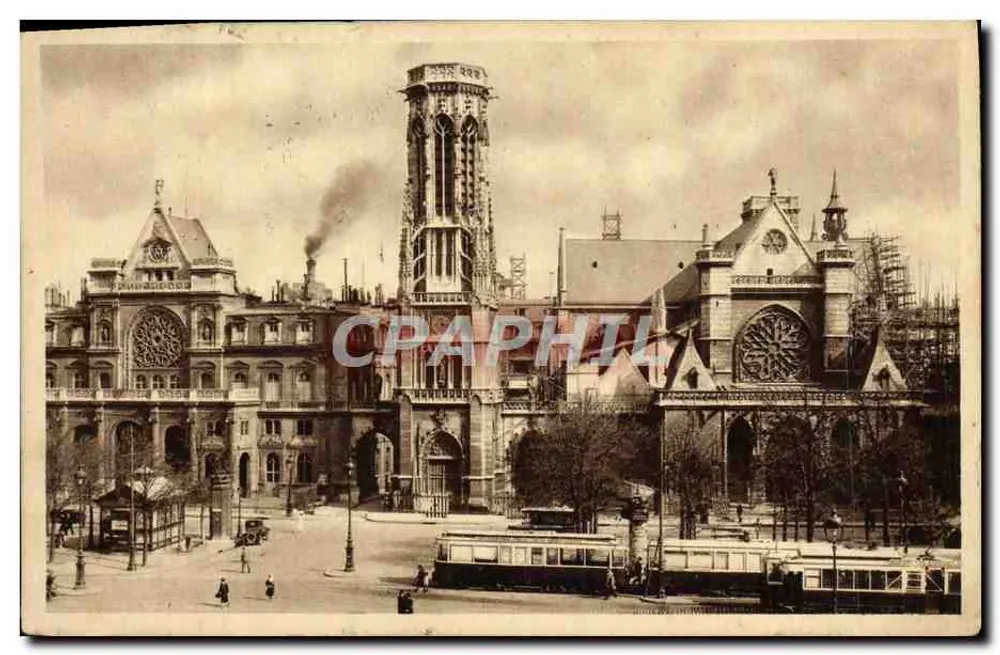 Catedral de Notre-Dame de Paris — vista com trêmio — Edição Braun & Cie, n° 35 - Frente