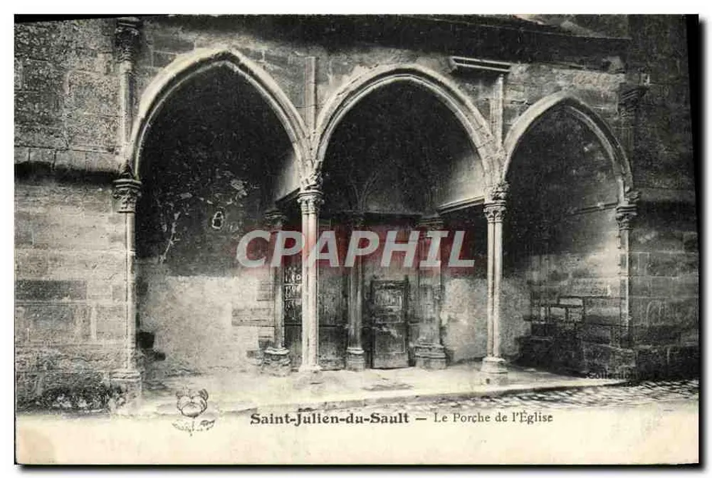Saint-Julien-du-Sault — Der Portal der Kirche — Verleger Druckerei J. Lefebvre - Vorderseite