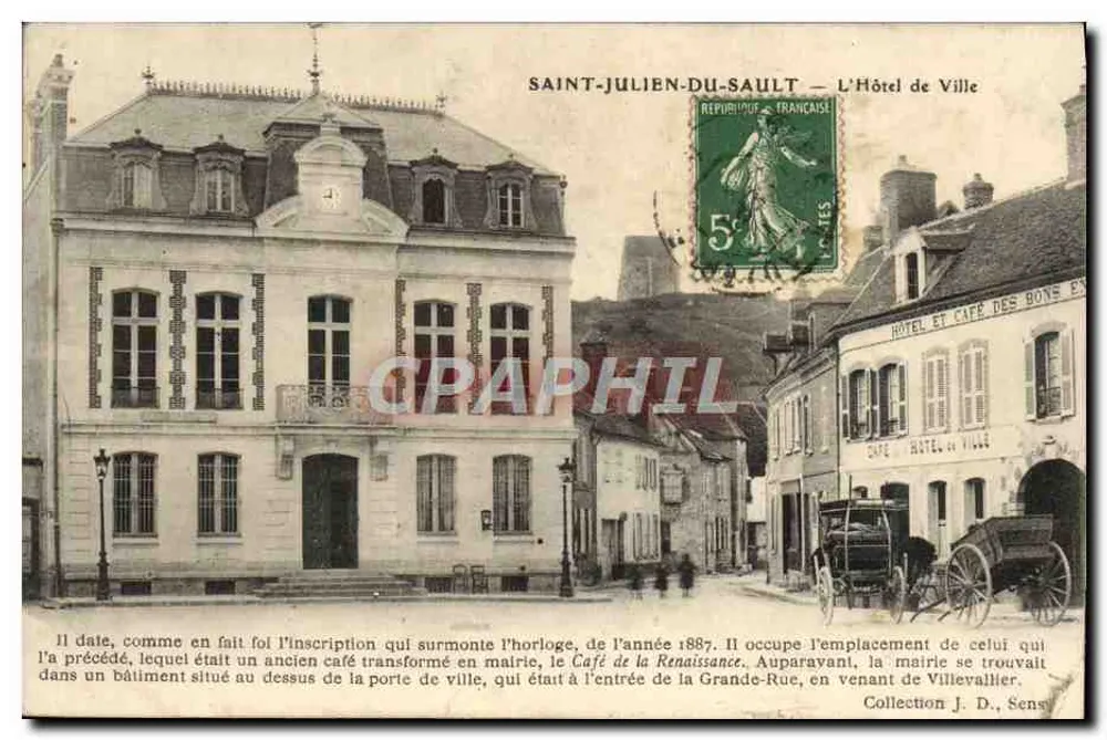 Saint-Julien-du-Sault — Das Rathaus — Verlag nicht sichtbar, Seriennummer nicht sichtbar - Vorderseite